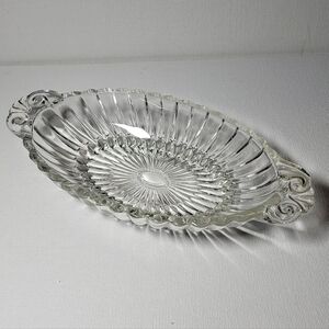 ANCHOR HOCKING Mid-Century, Pressed Glass Candy/Olive/Trinket Dish